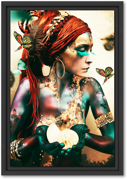 Woman with butterflies I – Aluminium