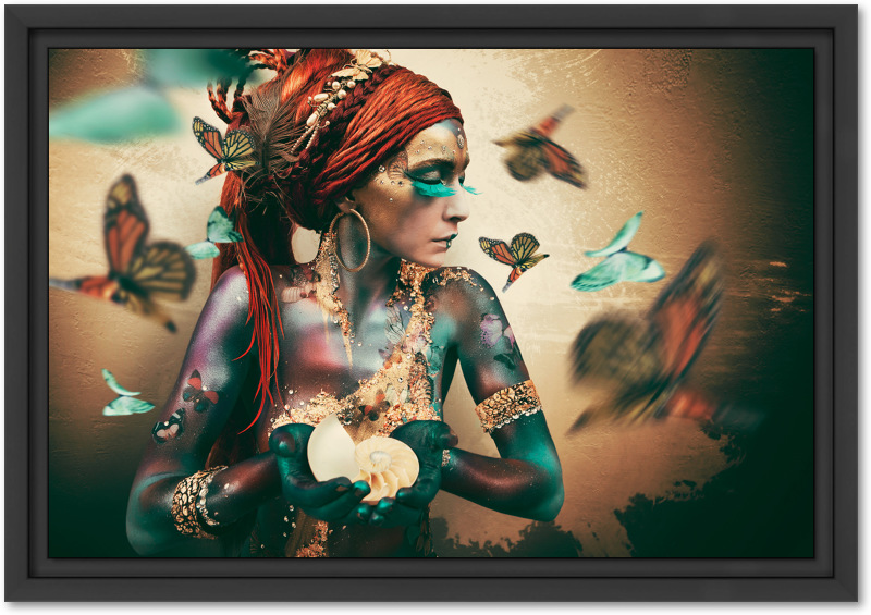 Woman with butterflies II – aluminium