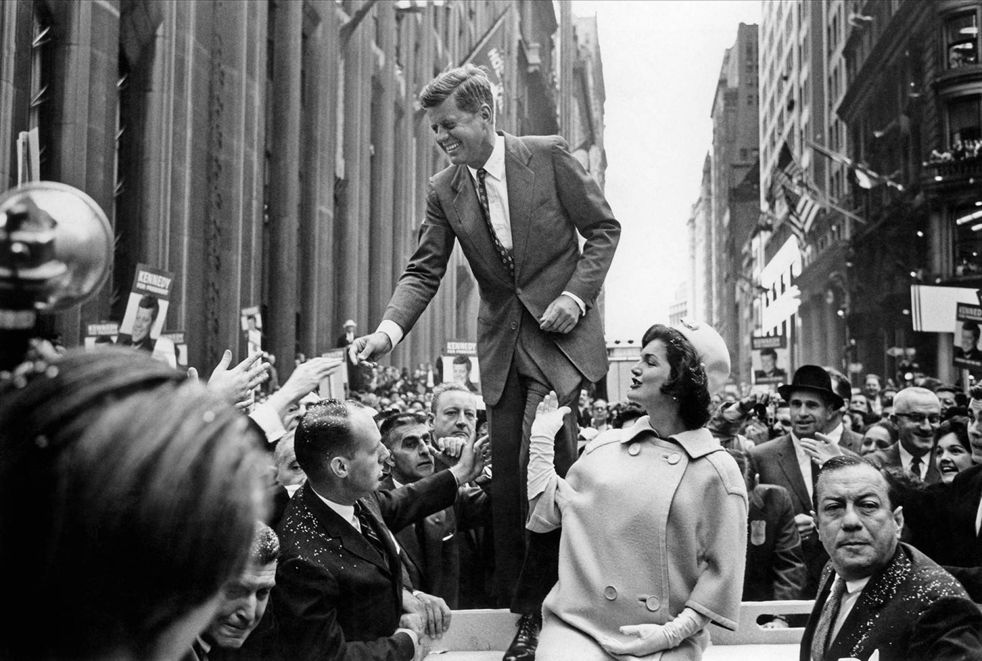 John F. Kennedy campaigning