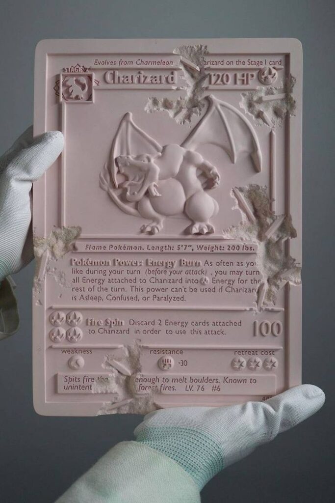 Pink Crystalized Charizard Card