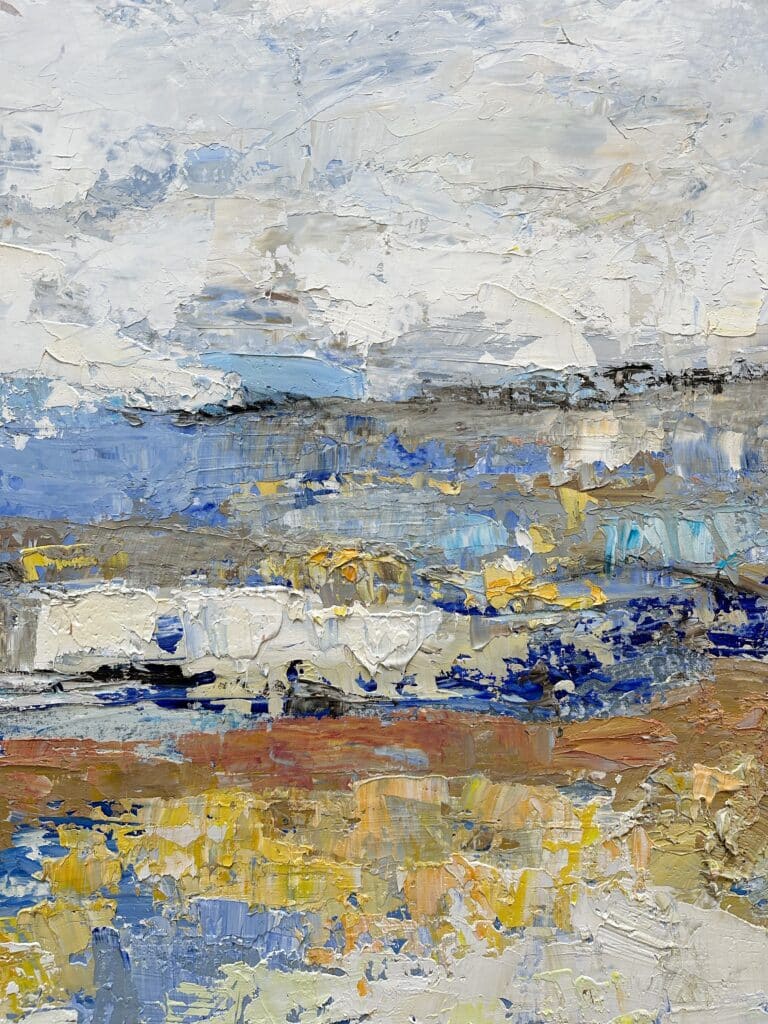 Yellow Flowers along a River - Yolanda Phillippens - De Kunsthuizen (2) Yellow Flowers along a River