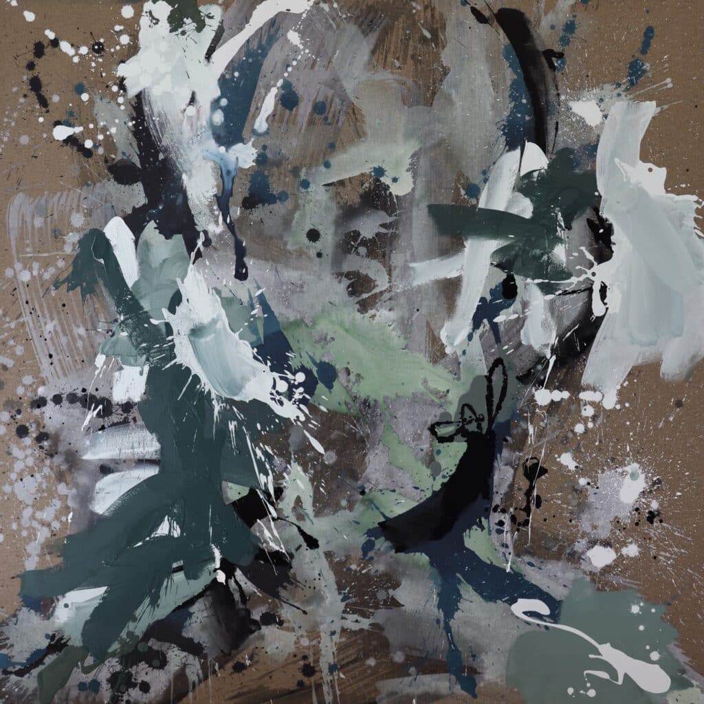 Santiago Pani - Cumulonimbus #2 140x140cm Oil, acrylic and lacquer on linen 2025 - de Kunsthuizen Cumulonimbus 2