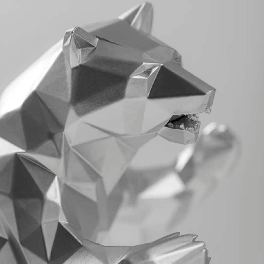 Standing Bear – Matte Silver