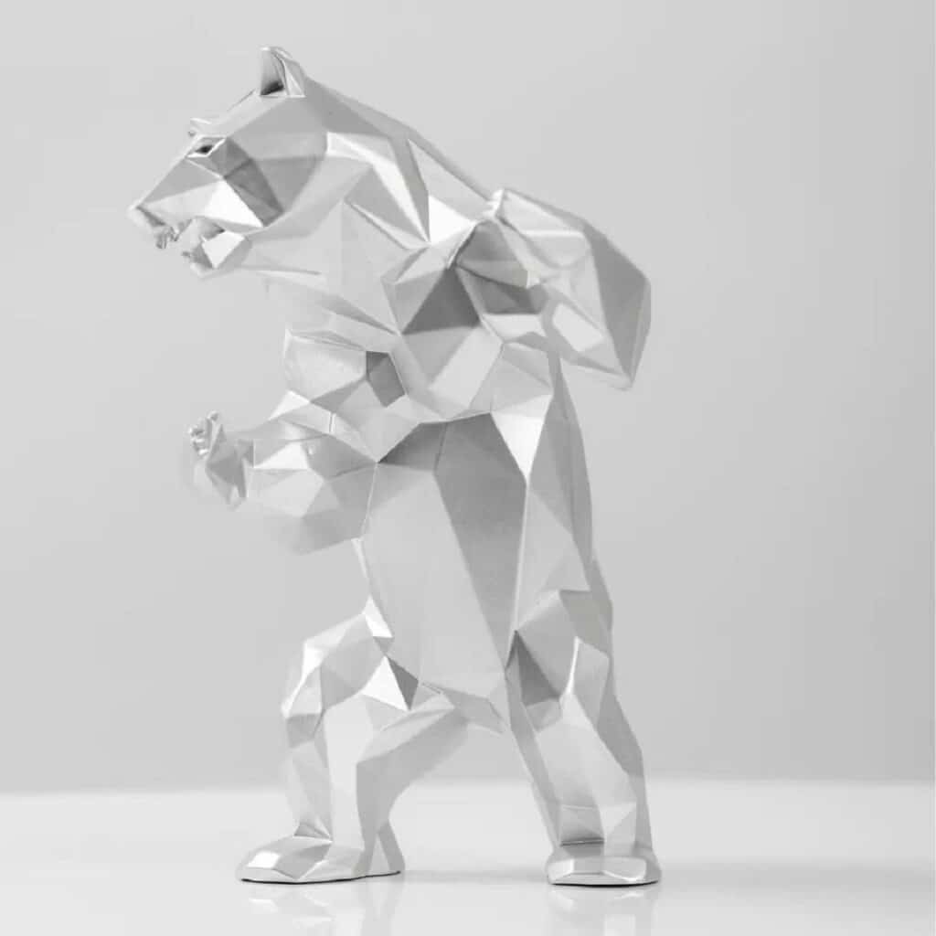 Standing Bear – Matte Silver
