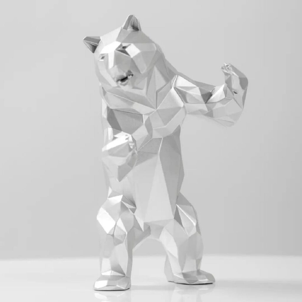 Standing Bear – Matte Silver