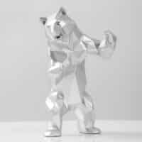Standing Bear – Matte Silver
