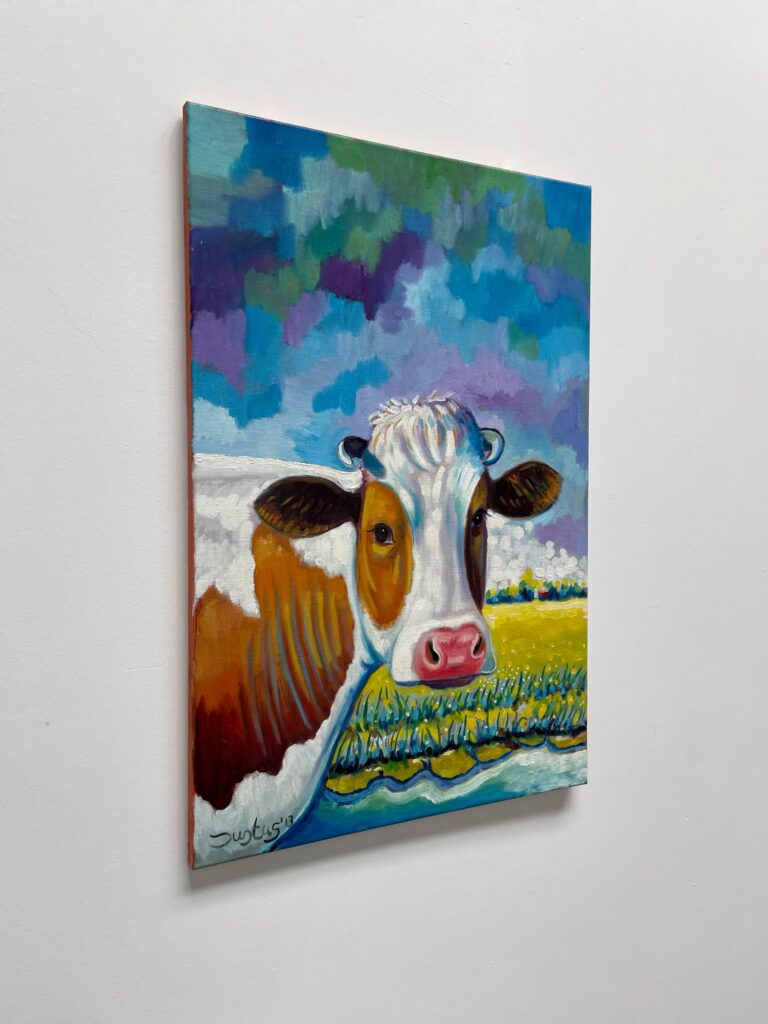 Justus Donker Koe in de wei origineel 2013 De Kunsthuizen 3 Koe in de wei