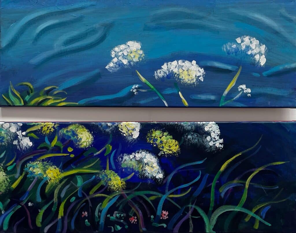 Justus Donker Zeebloemen Tweeluik 3 - origineel - De Kunsthuizen Zeebloemen tweeluik 3