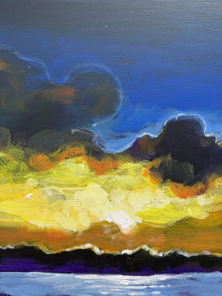 Ondergaande zon Lauwersoog II